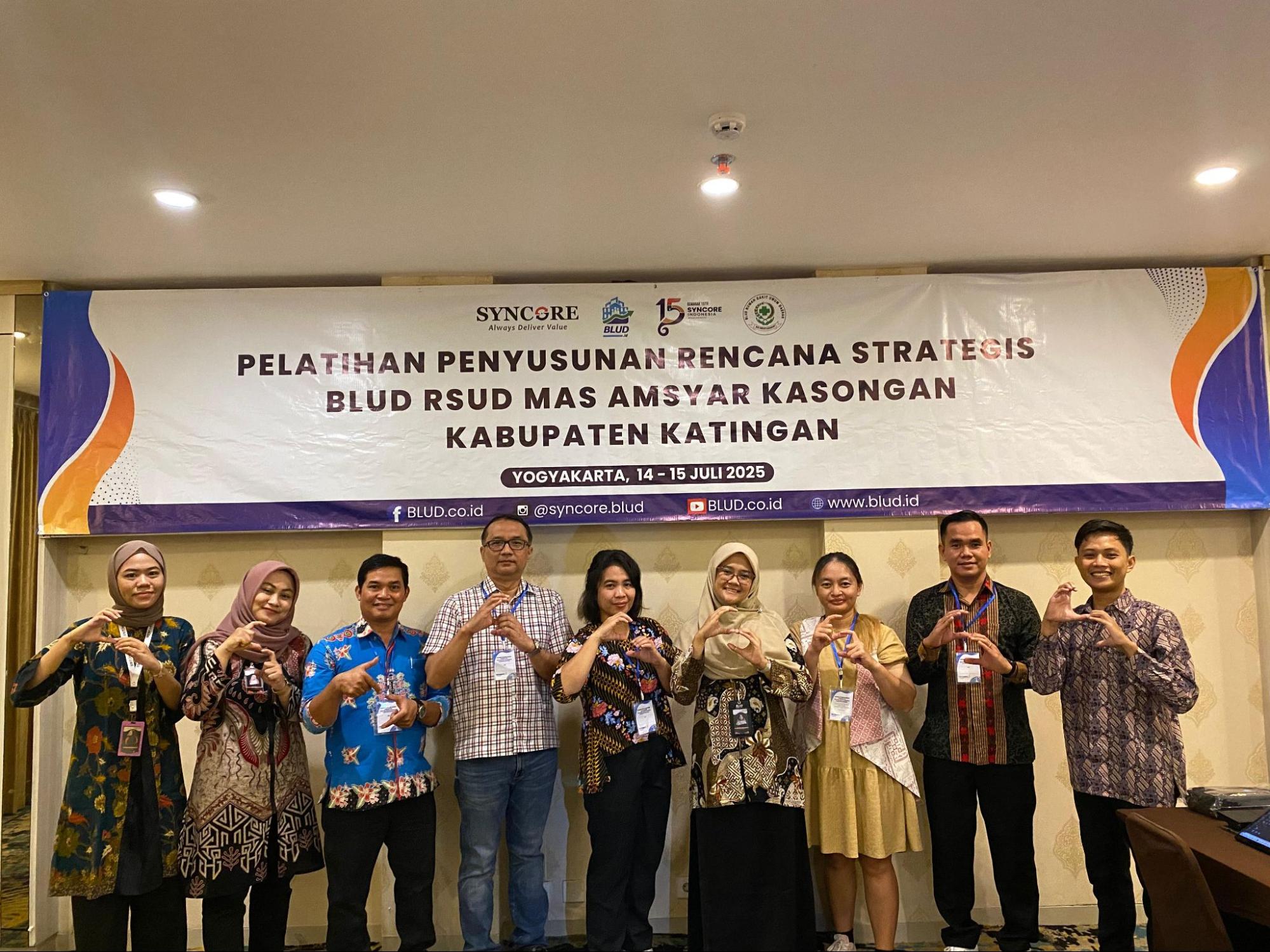 Syncore Gelar Pelatihan Penyusunan Renstra RSUD Mas Amsyar